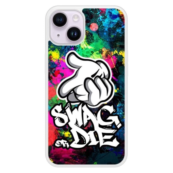 Coque i silikon förstärkt tryckt kompatibel med Apple iPhone 14 Swag or die