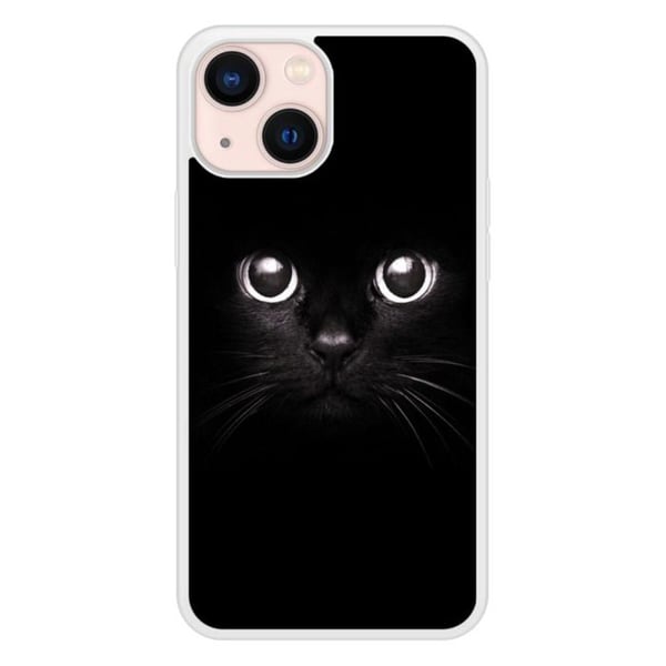 Silicone bumper med tryck kompatibel med Apple iPhone 13 Mini Kattögon