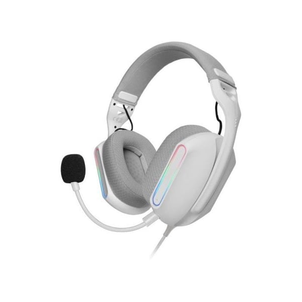 Mars Gaming Mh-pro Hörlurar Rgb Flow Surroundljud Air 3d Mikrofon Vit