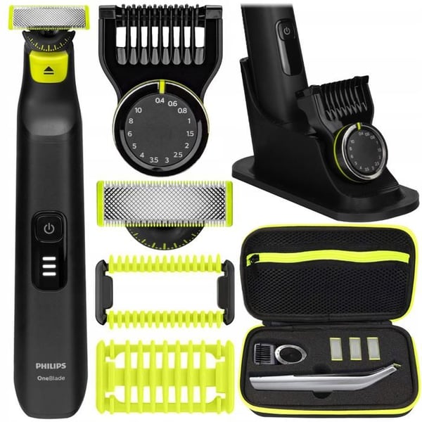 Eltrimmer man - Philips - OneBlade Pro 360 QP6542 15 - Ansikte och kropp - Med etui och stöd