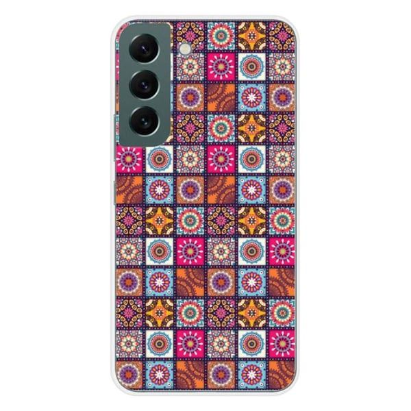 Siliconfodral - Kompatibel med Samsung Galaxy S22 - design med patchwork mandala