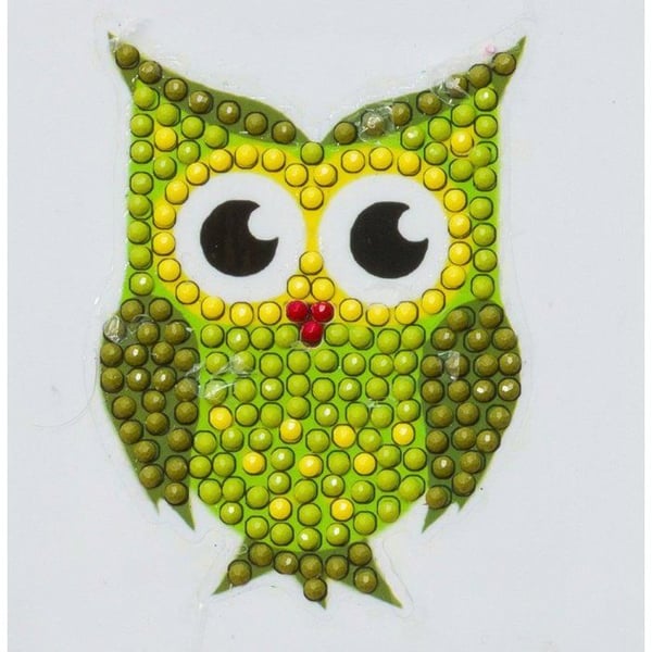 Kristallkonst - Kit klistermärke diamantbroderi 9x9cm Uggla