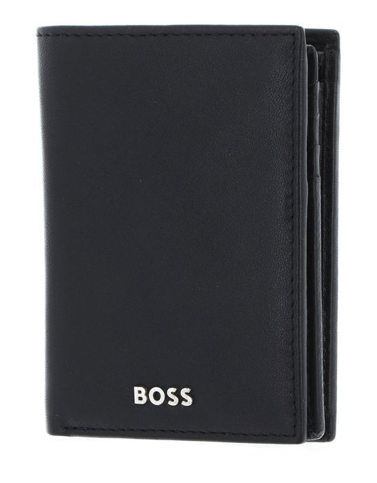 Plånbok - HUGO BOSS - Klassisk Slät Plånbok - Svart Läder - RFID-skydd - Kompakt
