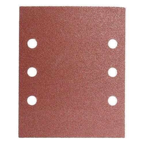Ersättningsslippapper LO210 114x140 mm. Med hål, korn 80 (10 st Ersättningsslippapper LO210 114x140 mm. Med hål, korn 80 (10 st