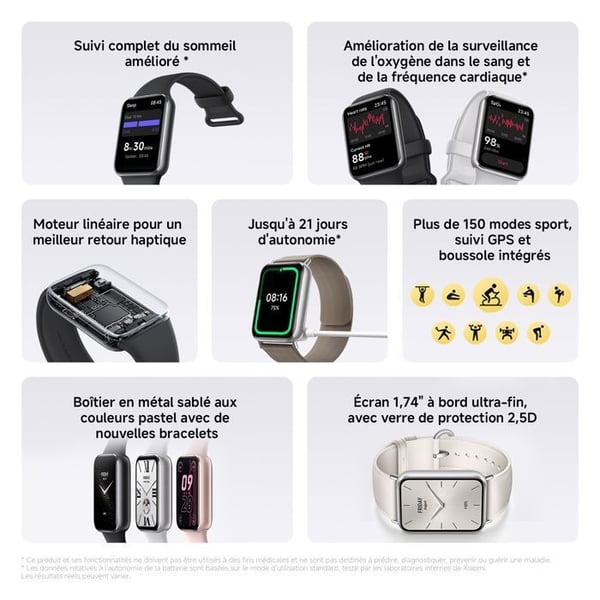Smarwatch - XIAOMI - Smart Band 9 Pro - Sömnövervakning - GPS - 150 sportlägen