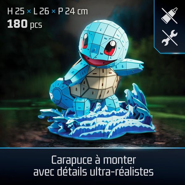 4D Bygg - Pussel 3D - Carapuce Pokémon - 180 bitar - 24cm - från 12 år