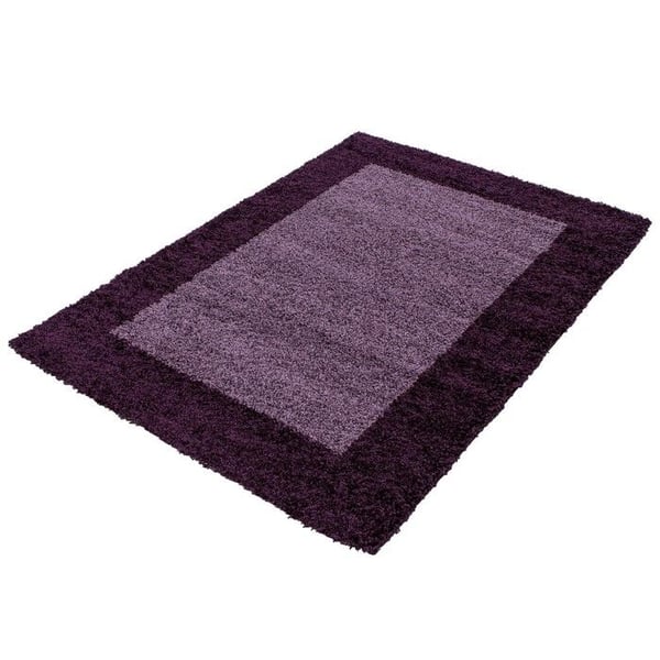 Tapis Shaggy - Ayyildiz - VIOLET-VIOLET MÖRKT - 200x200 cm - Rund - 30 mm höjd på lugg