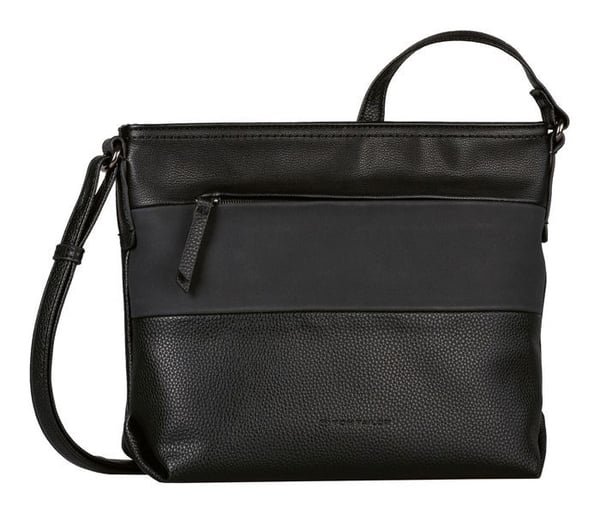 Axelväska med axelrem - TOM TAILOR - Nicolina Cross Bag M - Svart - Polyuretanskinn - 27,5x23x10cm