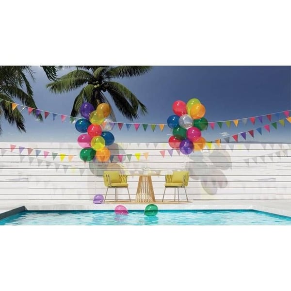 Ballong - LITEN CLOWN - Ø 30 cm - transparent - paket med 25 - klassisk