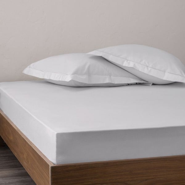 Drap housse percale "Julian" med hörn på 35 cm alla dimensioner 100% bomull - Julian Perle - 200 x 200 cm med hörn på 35 cm