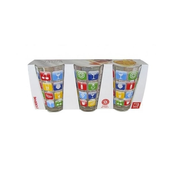 Set med 2 glas smartphone applikationer tema dryck deco Appli Apps