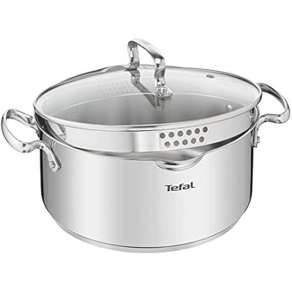 Kastrull - TEFAL - DUETTO+ G7194655 - Rostfritt stål - Kompatibel med alla spisar - 24 cm