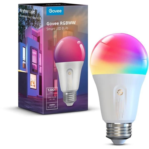 Govee Smart RGBWW 12 W-85 W, 1200 lm, E27, Lång livslängd