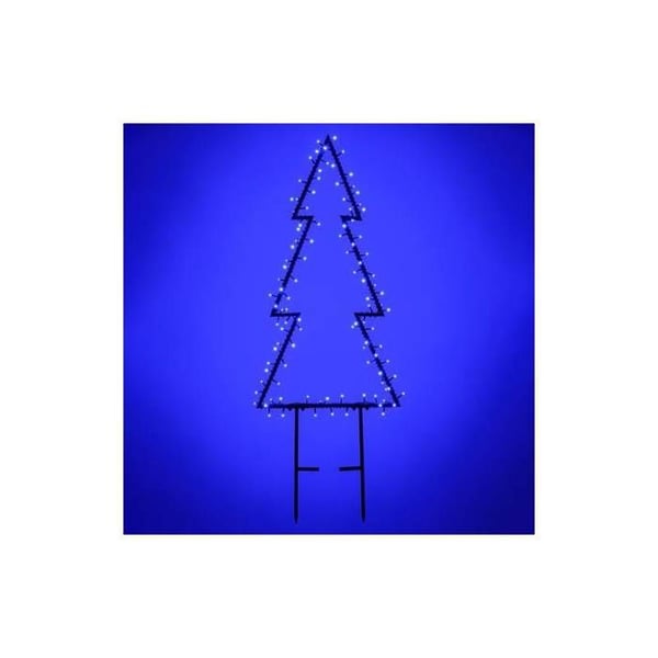 Lysende juletræ til plantning H140cm 140 LED RGB 48 effekter Wonder fjernbetjening Lotti