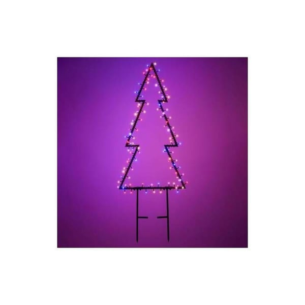 Lysende juletræ til plantning H140cm 140 LED RGB 48 effekter Wonder fjernbetjening Lotti