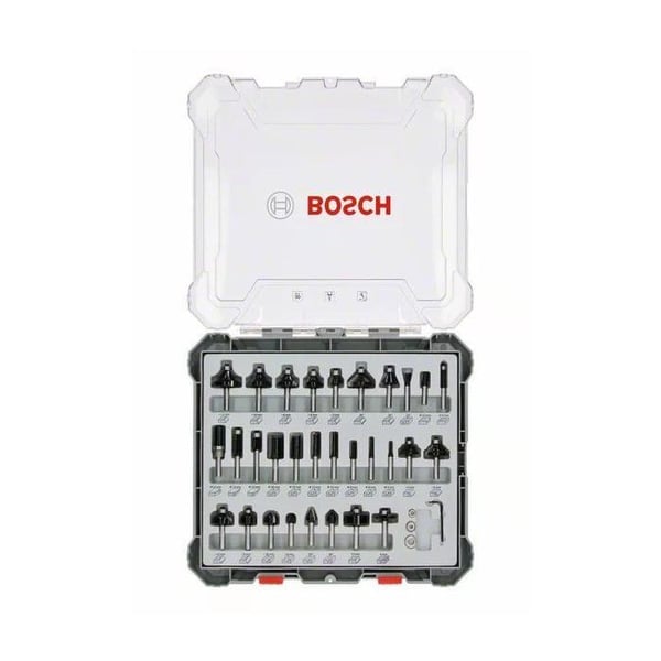 Coffret med 30 blandade fräser med Ø svans på 8 mm BOSCH - 2607017475