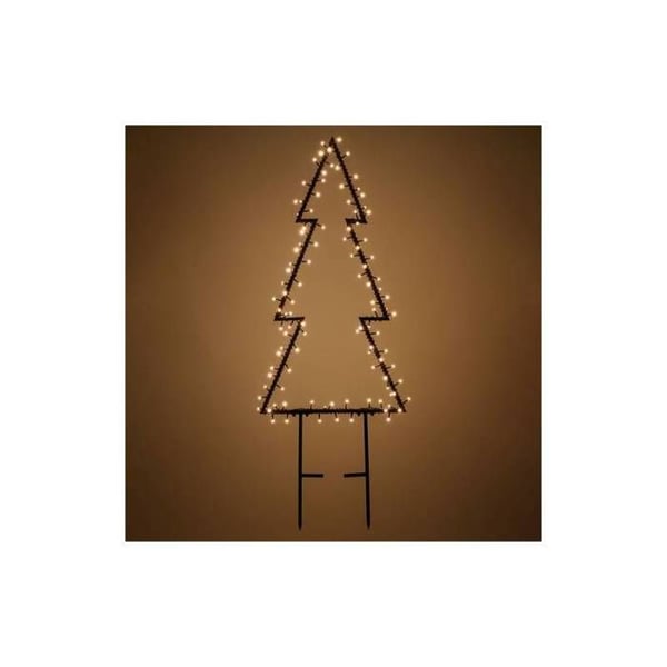 Lysende juletræ til plantning H140cm 140 LED RGB 48 effekter Wonder fjernbetjening Lotti