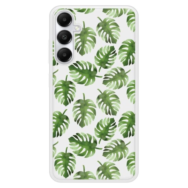 Siliconfodral med förstärkt tryck kompatibel med Samsung Galaxy A25 Monstera-blad