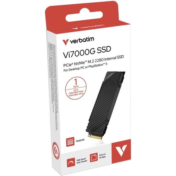 Intern SSD - VERBATIM - Vi7000 - 1 To med kylfläns - NVMe