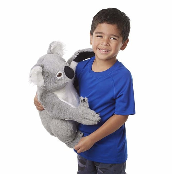 Melissa & Doug fylld koala plyschleksak - grå och vit - för åldrarna 3 och uppåt