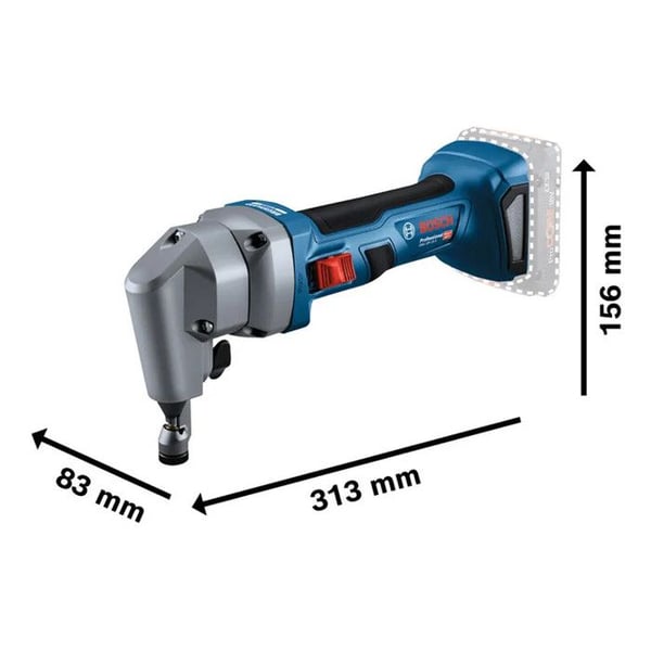 BOSCH GNA 18V-16 E nibbler - Utan batteri eller laddare - 0601529600