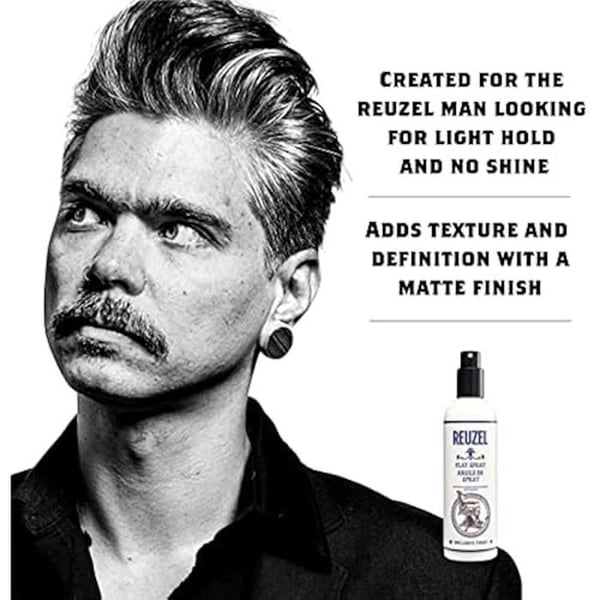 Reuzel Hairspray - Doftfri - Kontrollerar frizz - Textur och definition - Torr och kornig effekt
