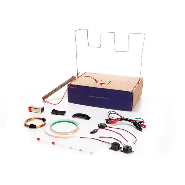 Whadda Badrum av Tape-o-Tronics för 2 DIY-nervspel, inkluderar alla elektroniska komponenter och tillbehör.