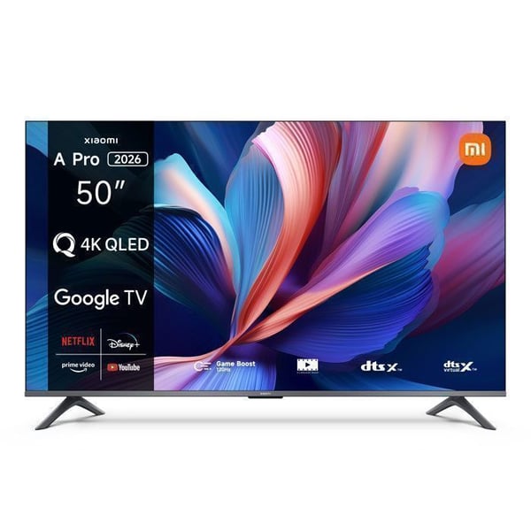 XIAOMI TV A Pro 50 [Energiklass F] - TV - 127 cm (50 Tum) - 4K UHD QLED - Smart TV & Google TV - Röststyrning