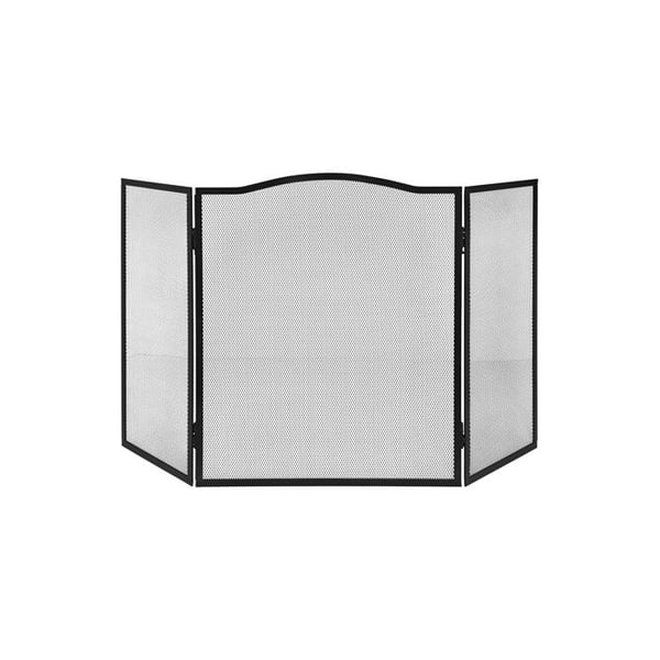 Fällbar gnistskyddsgaller, svart, 101 X 0,5 X 61 Cm