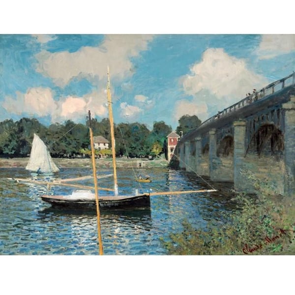 Pussel - PUZZLE MICHÈLE WILSON - Vägbro Argenteuil av Claude Monet - 750 bitar - Trä - Tillverkad i Frankrike