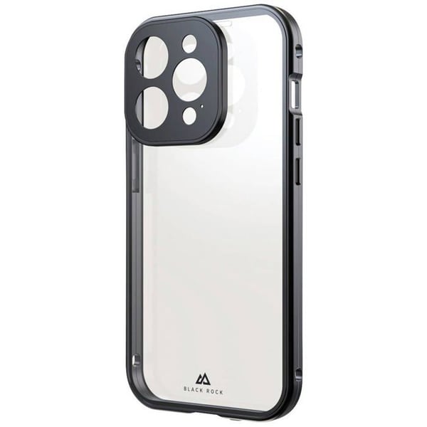 Black Rock 360° Glass Skal Apple iPhone 15 Pro svart trådlös laddning, stöttålig 1310TGC02