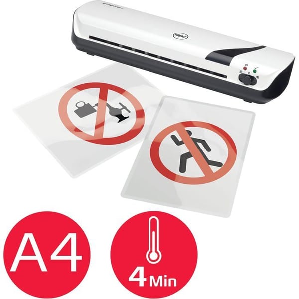 GBC, 4-i-1 Plastificeringssæt, Inspire+, A4 plastifikator, papirkutter, afrunder og 5 lommer, max. 125µ, Hvid