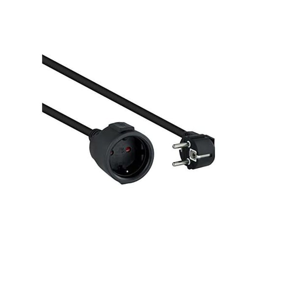 Förlängningssladd - Nano Sladd - 5m - Koppar 1,5mm2 - Svart - Schuko CEE7