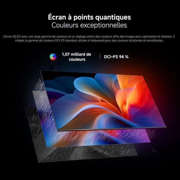 XIAOMI TV A Pro 50 [Energiklass F] - TV - 127 cm (50 Tum) - 4K UHD QLED - Smart TV & Google TV - Röststyrning