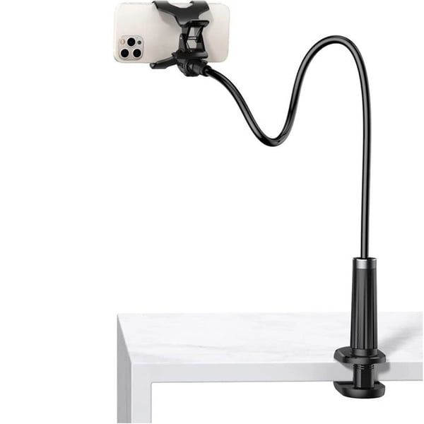 Telefonstøtte - UGREEN - Justerbar gåsehalefod - 360° kugleled - Kompatibel med 4-7,2 tommer - Sort