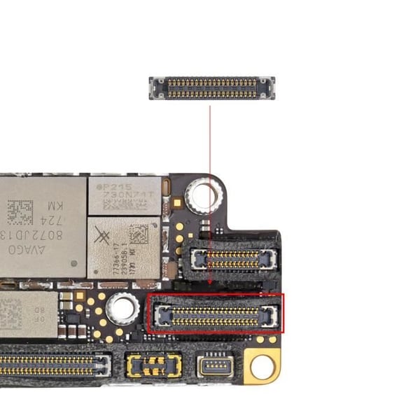 Skärm FPC-kontakt för iPhone SE 2020 och 8 - AVIZAR - Svart - Ny kvalitetsdel
