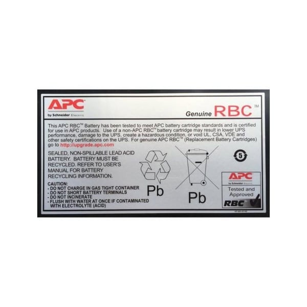 APC APCRBC140 UPS-batteri - 960 VAh - 5 år - Grå - 4 USB 2.0-porte