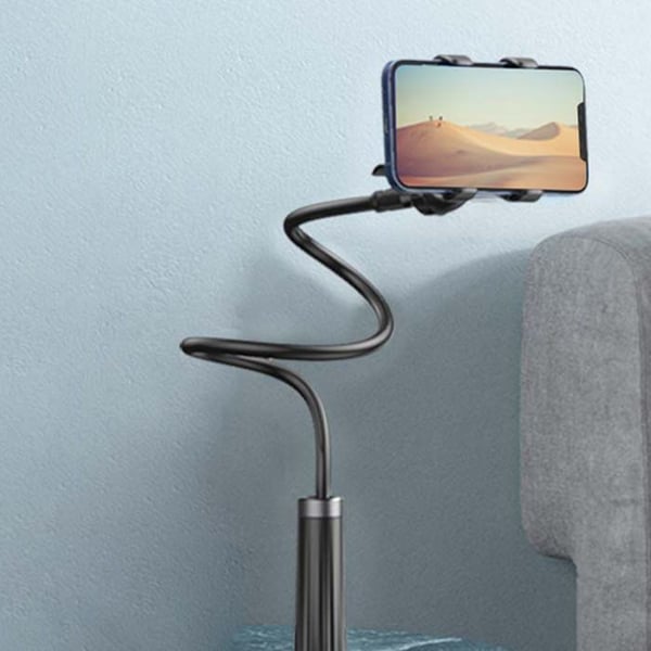Telefonstøtte - UGREEN - Justerbar gåsehalefod - 360° kugleled - Kompatibel med 4-7,2 tommer - Sort