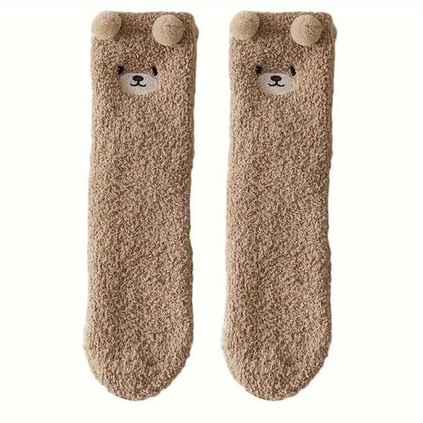 Strumpor - SHOP-STORY - TSOCKS BEIGE - Nallebjörn - En Storlek - Mjuka och Varma