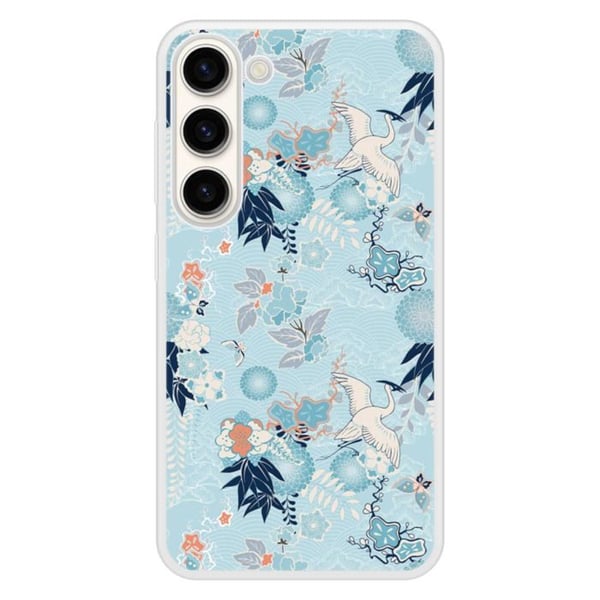 Förstärkt silikonfodral med mönster kompatibelt med Samsung Galaxy S23 Kimono