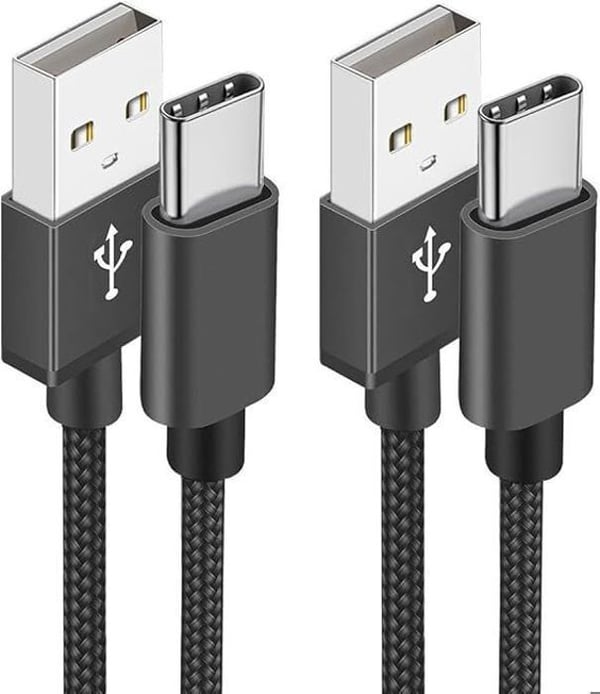 USB C-kabel, [1M/2-pack] Snabbladdningskabel USB C 3A Typ C Flätad kabel USB till USB C för Samsung Galaxy S21 S22