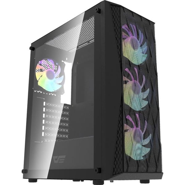 Datakåpa - DARKFLASH - DK352 - ATX/mATX/eATX - Härdat glas - 160 mm höjd