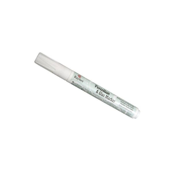 Markör för porslin och glas, 1-2 mm, vit