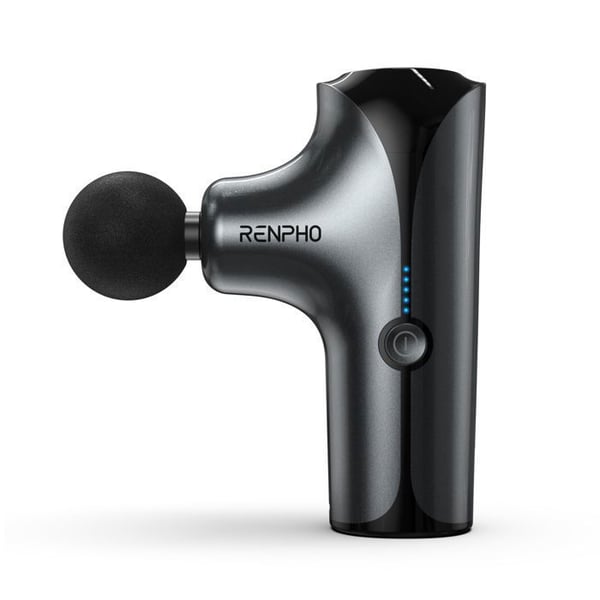 Massagepistol - RENPHO - Minimassagepistol - Batteri med lång livslängd - 4 huvuden - 5 lägen