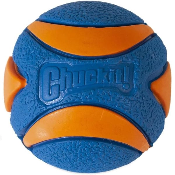 Hundboll - CHUCK IT - Ultra Squeaker - Storlek L - Naturlig gummi - Ø 7,5 cm