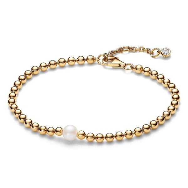 Armband dam - PANDORA - 563173C01-20 - 20 cm - Guld - Kulkedja