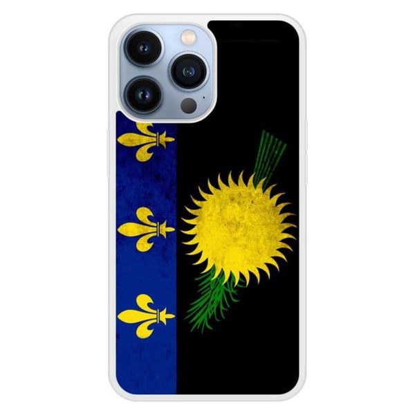 Siliconförstärkt skal med tryck kompatibelt med Apple iPhone 13 Pro Guadeloupes flagga