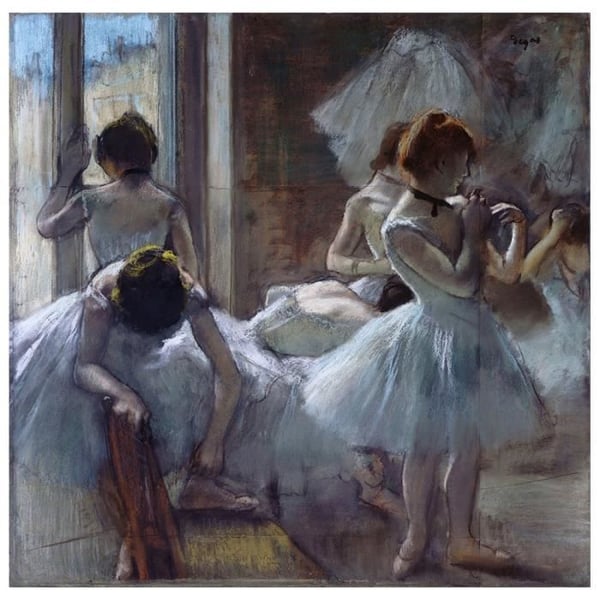 Legendarte - Målning, tryck på duk - Dansarna Edgar Degas cm. 90x90