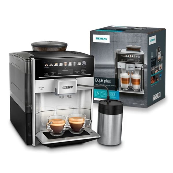 Integrerbar Kaffebryggare - SIEMENS - TE653M11RW - 15 bar - Cappuccinobryggare - Silver