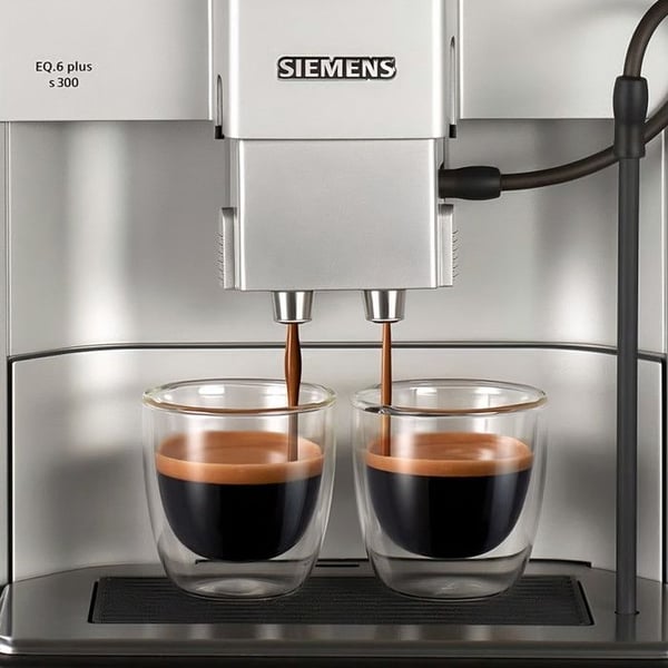 Integrerbar Kaffebryggare - SIEMENS - TE653M11RW - 15 bar - Cappuccinobryggare - Silver